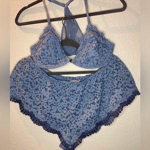 Victoria's Secret Blue Lace Sleep Set